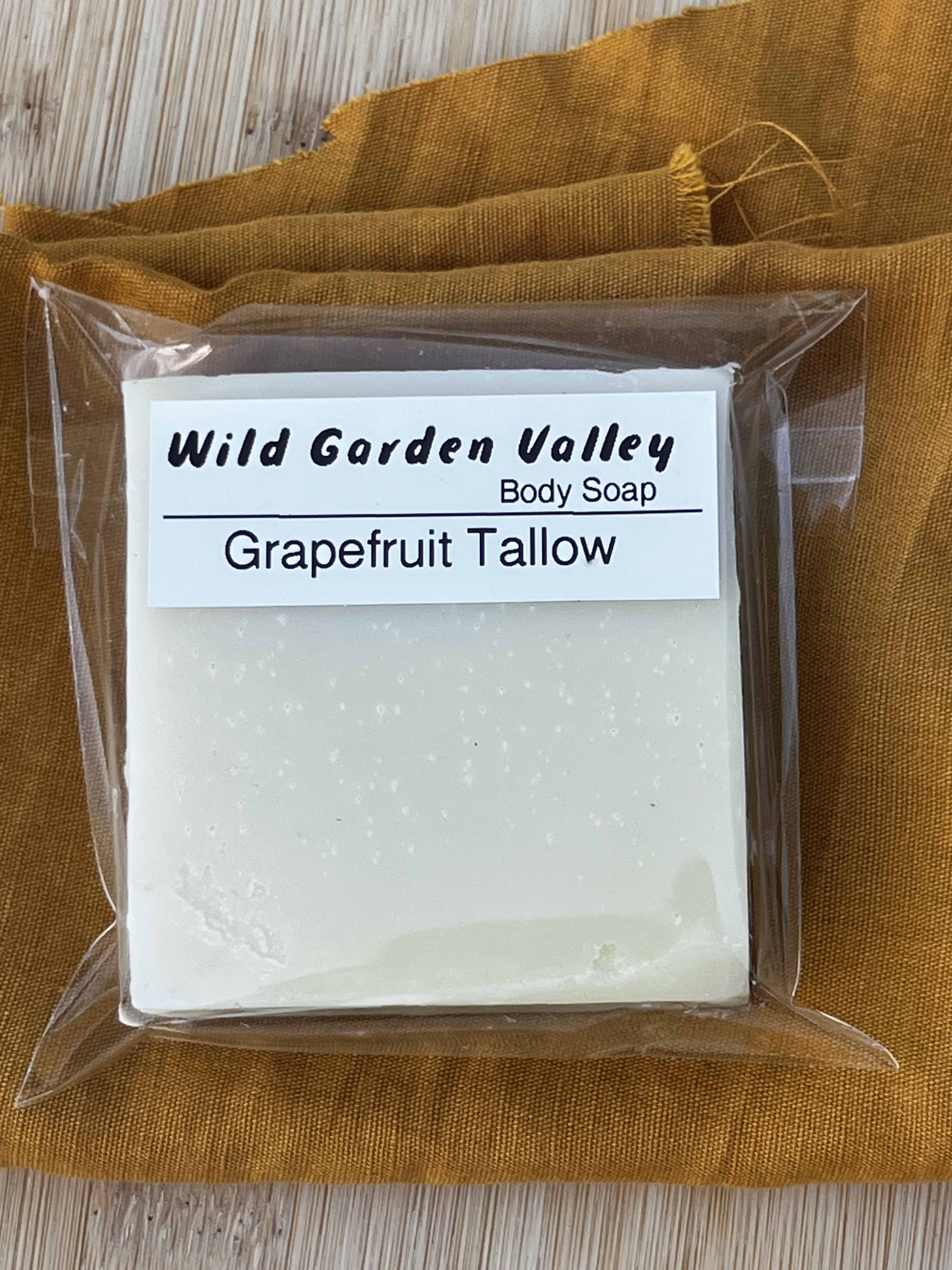 Grapefruit Tallow - Soap Bar in packaging.